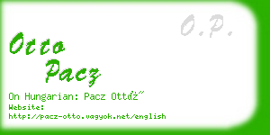 otto pacz business card